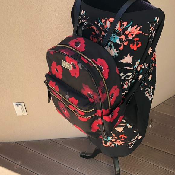 NWT Kate spade ♠️ large Wilson Road Poppy Backpack - Picture 7 of 8